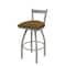 Holland Bar Stool Co 30" Low Back Swivel Bar Stool, Nickel Finish, Canter Saddle Seat 82130AN012 - alternate 1